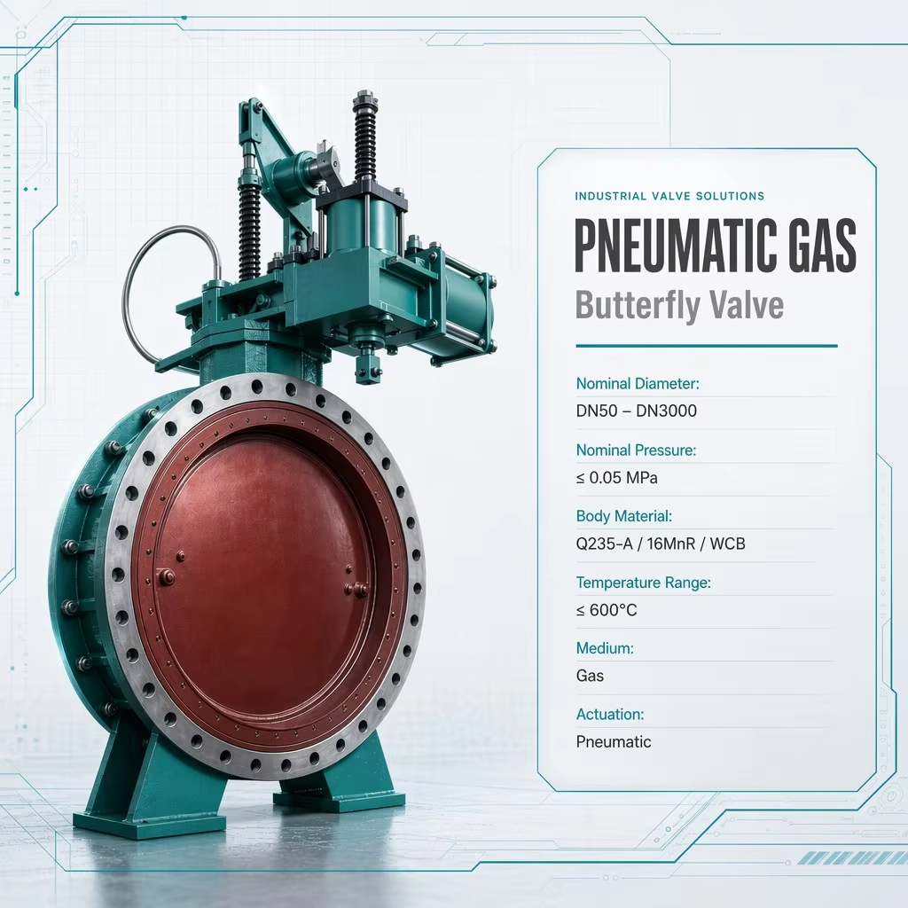 China OEM Pneumatic Gas Butterfly Valve Metallurgical Gas Pipeline Blast Furnace Industrial Butterfly Valve