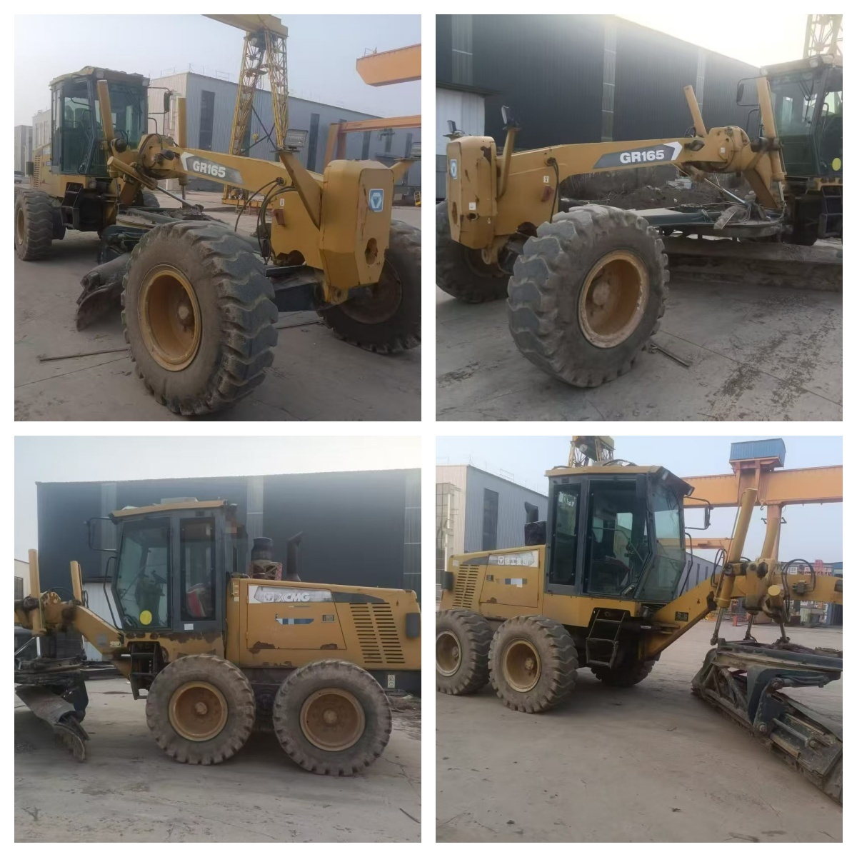 Used XCMG GR165 Motor Grader 16500kg Operating Weight 3960mm Moldboard 165HP