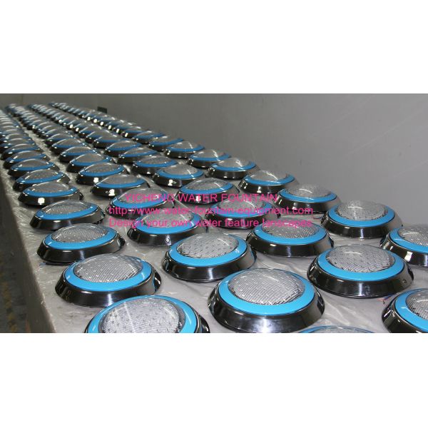 Stainless Steel Wall Mounted Underwater Swimming Pool Lights With Blue Rings