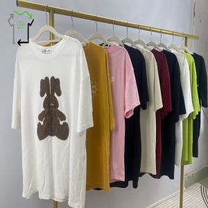 Wholesale YIJIAYI Brand Second-hand Men's Women's Cotton T-shirts Short Sleeves