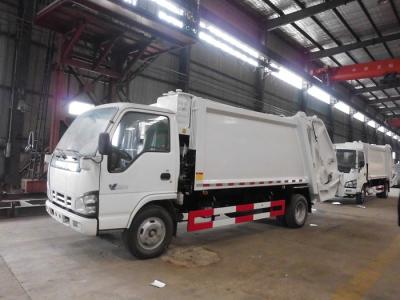 120hp suportam o caminhão de lixo do carregador, caminhão do desperdício do compressor da recusa de 5m3 Isuzu 600P 5cbm