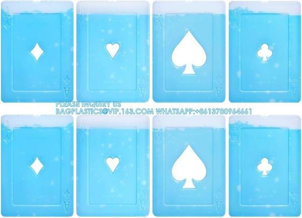 Ice Packs For Lunch Box, Freezer Ice Packs Slim Long Lasting Cool Packs For Lunch Bags And Cooler, Poker Design