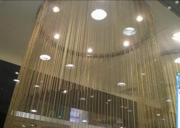 Anodised Deco Mesh Rope Aluminium Chain Door / Fashion Fly Screen Curtain