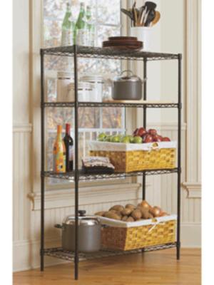 Small Item Home Storage Organizer Wire Shelving 4 Layer 36 W X 14 D X 54 H