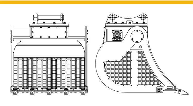 Vibro Screen Bucket Hydraulic Screen Bucket Compaction Bucket 30-45tons (Вибро экрановое ведро) Гидравлический экрановое ведро уплотнительное ведро 30-45тн