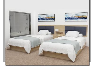 Fashion Hotel Bedroom Furniture / Green Material Queen Size Hotel Bed