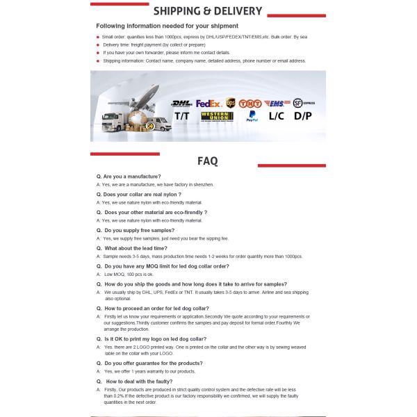 Eco - Friendly LED Dog Collar Rechargeable Three Flash Mode Nylon