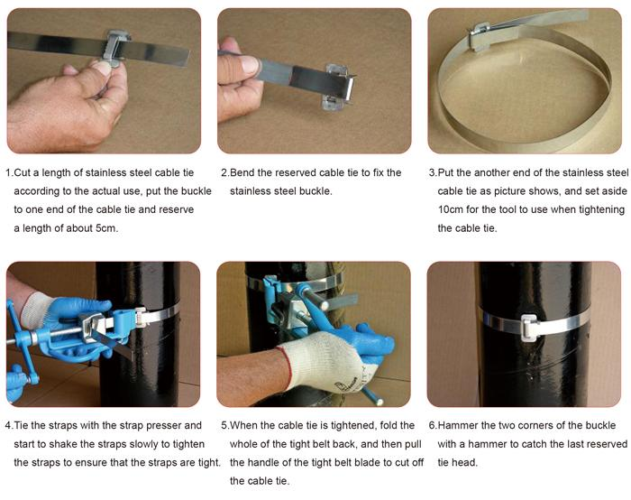 Инструмент для застегивания ленты из нержавеющей стали CTT001 Инструмент для резки кабельной связки из углеродной стали
