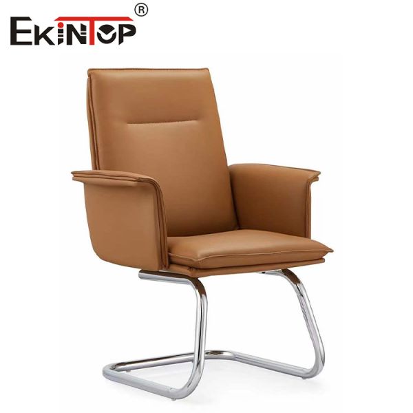 Height Adjustable High Back PU Leather Chair With Swivel Casters