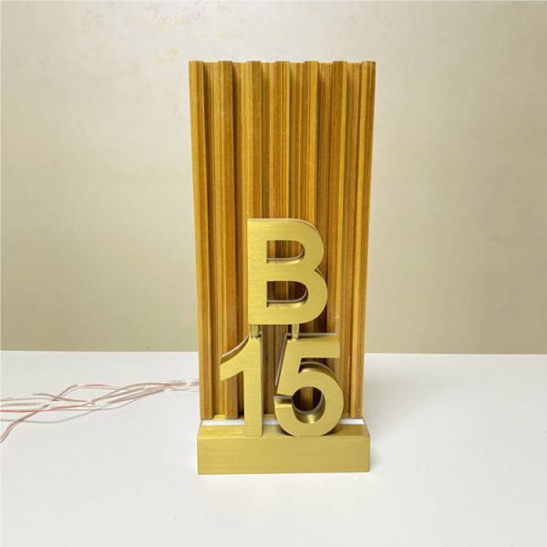 Номерные знаки DC12V двери гостиницы знака числа дома зеркала золота