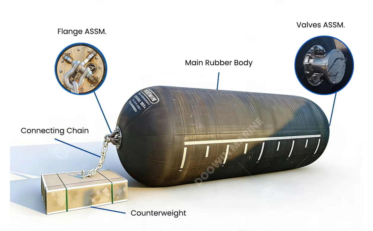CE Certified Marine Inflatable Marine Fenders China Yokohama Type Hydro Pneumatic Dock Fender