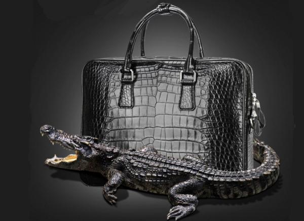 Dongguan factory wholesale genuine crocodile leather business briefcase man handbag