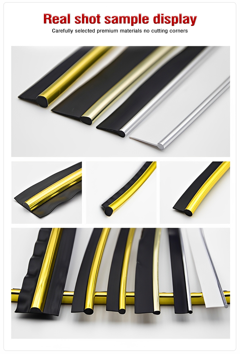 Embedded P-type Bone Strip Inlaid Wire Fabric & Leather Furniture PVC Decorative Chair and Sofa Edge Wrapping Bone Strip