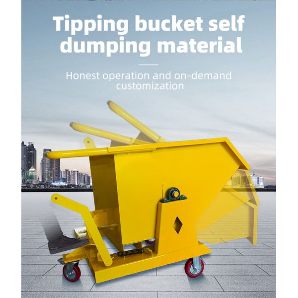 Waste Treatment Self Dumping Hopper Heavy Duty Metal Forklift Dumping Bin