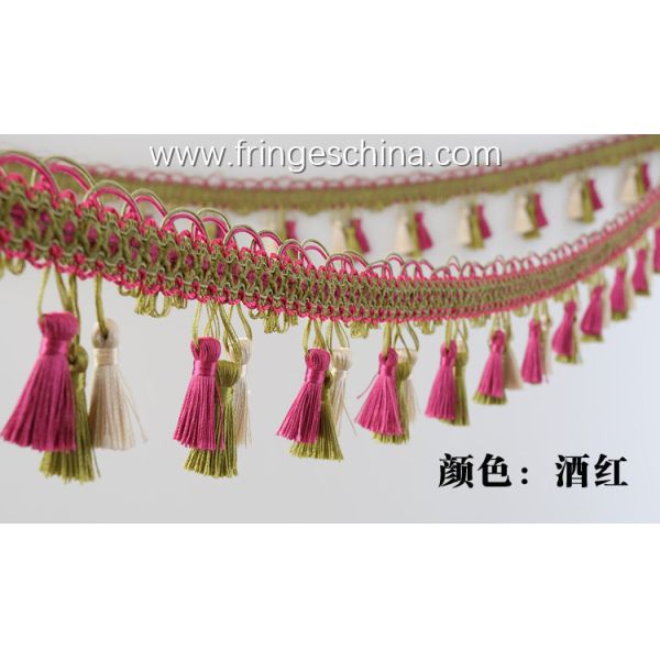 Handmade fashionable chain beads lace tassels fringes for curtain/sofa/pillow/stage decoration
