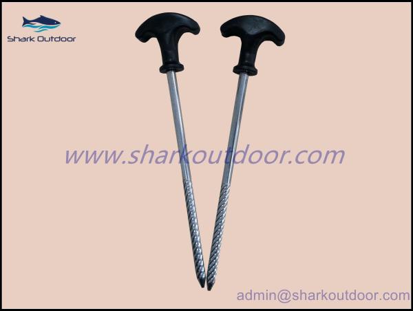 Plastic head screw tent pegs for outdoor camping