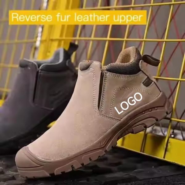 Rubber Insulated 6kv Suede  Men's Safety Boots With Kevlarr Anti-stab Midsole Work Boots