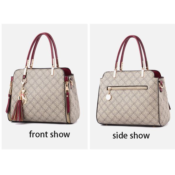 Stylish new 2019 mom bag single shoulder middle-aged lady versatile cross-body bag PU leather large capacity handbags