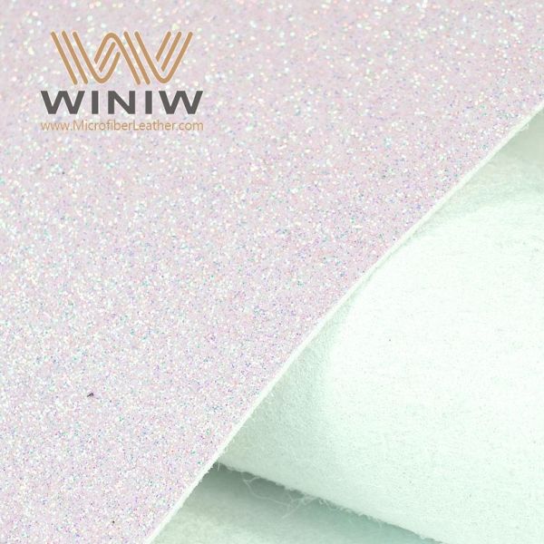 Embossed PU Glitter Leather Fabric Microfiber 1.0mm - 2.0mm Thickness