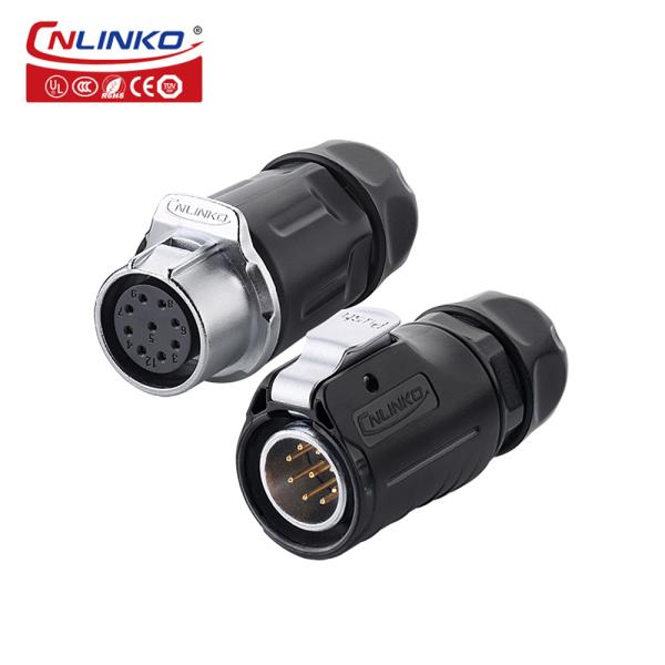 CNLINKO M20 Round Waterproof Auto Connector Male Female Electrical Power 9 Pin Connector