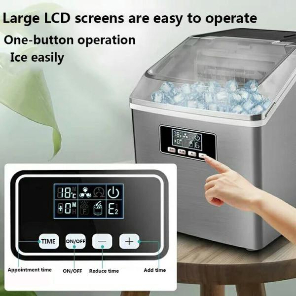 Home Small Ice Making Mini Portable Countertop Ice Maker Machine for Business Automatic Beverage 25kg Ice Storage Capacity