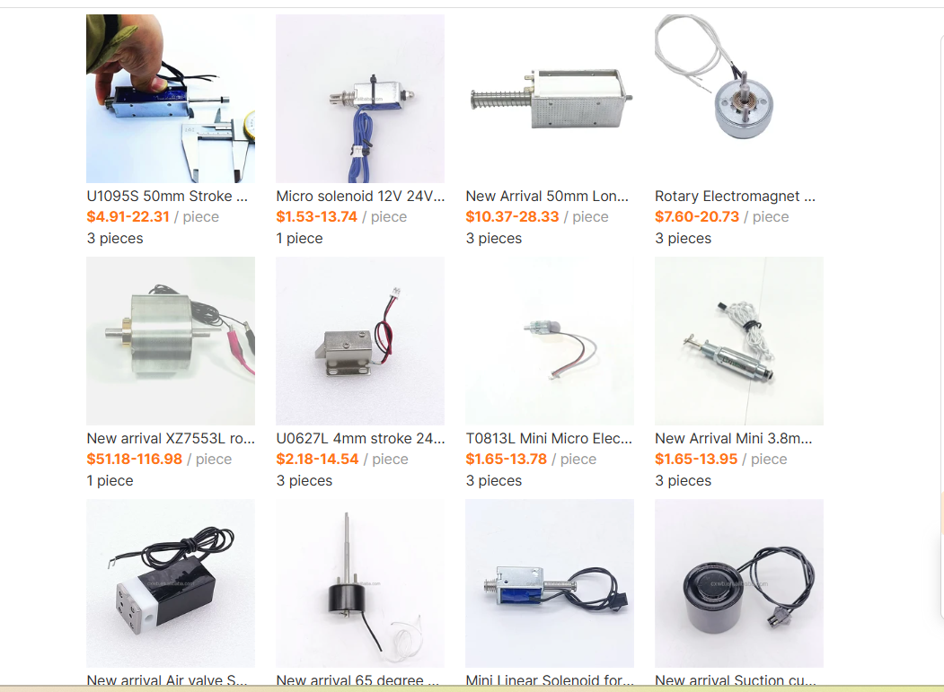 U0629 Open Frame and Small Magnets 24V DC Push Pull Solenoid Small Size Linear Motion Actuator
