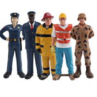People at Work Model Toy 5 PCS Pretend Professionals Figurines Career Figures Individually Hand-Painted People Toys