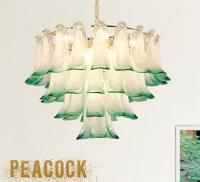 Pièce de Crystal Pendant Chandelier For Dining en verre des têtes E14 de la villa 9