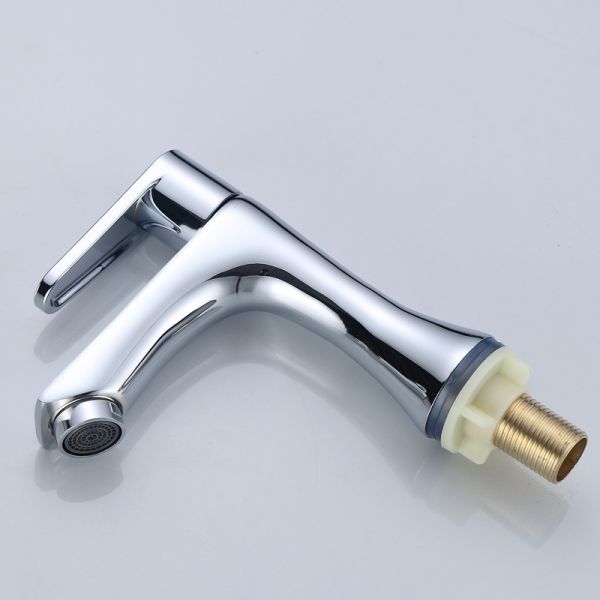Краны таза холодной воды латунного стильного Bathroom одиночные в Chrome