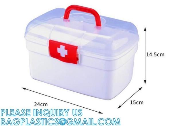 First Aid Kit Storage Containers Medicine Box Organizer, Cabinet, Medicine Supplies Bin, Emergency Tool Set