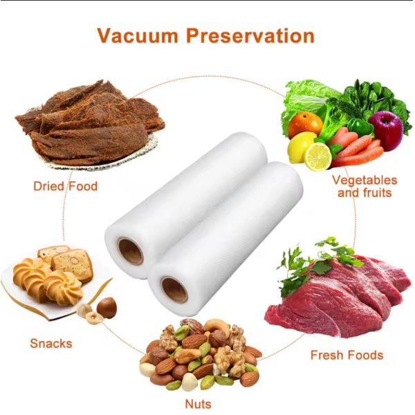PA Vacuum Bag Cereals Dry Food Food Grade Nylon Pouch Transparent Plastic Vacuum Packaging Bag