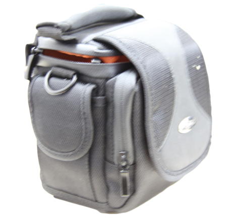 Portable Black Fabric Thick Water Proof Sponge Nylon Camera Bag With Orange Velvet Lining