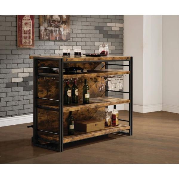 Gabinete de estilo de diseño moderno para exhibición de vino y licores en la organización de la sala de estar