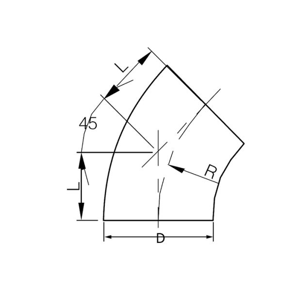 304 / 304L Stainless Steel Sanitary Pipe Fittings Butt Weld Tube Elbow For Food Industry