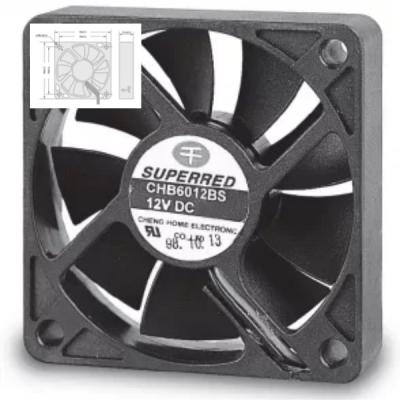 Signal Output Vehicle Cooling Fan PBT Material 60x60x15 Silent Fan