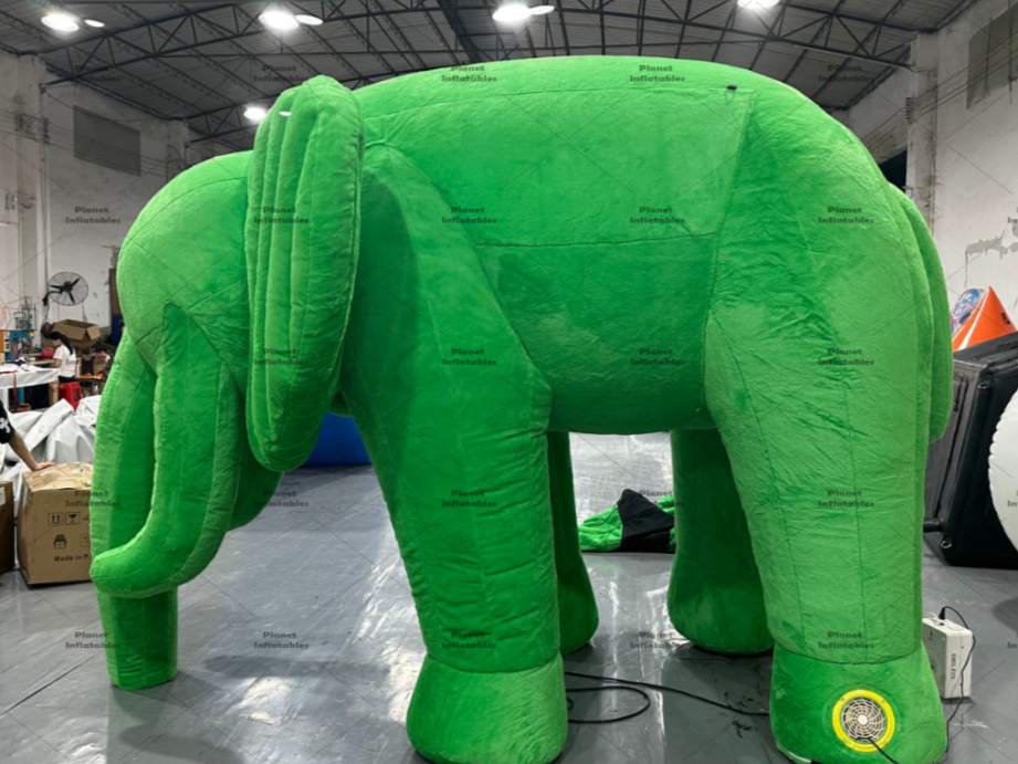 Outdoor Promotional Event Giant Inflatable Plush Elephant for Advertising Display