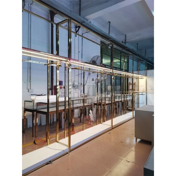 ODM Boutique Women Clothing Shop Display Furniture Racks 5mm Thick