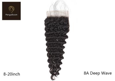 Natural 30.48cm 12inch Remy Human Hair Closure deep wave lace frontal With Baby Hair