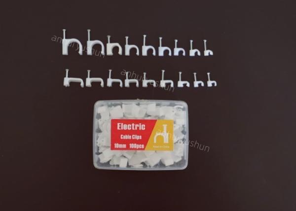 4mm-14mm Square Nylon Plastic Wire Clips Clamps White Grey Black