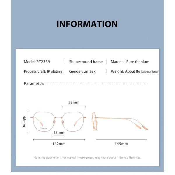 Геометрическая круглая полная тенденция рецепта Очкиes титана оправы