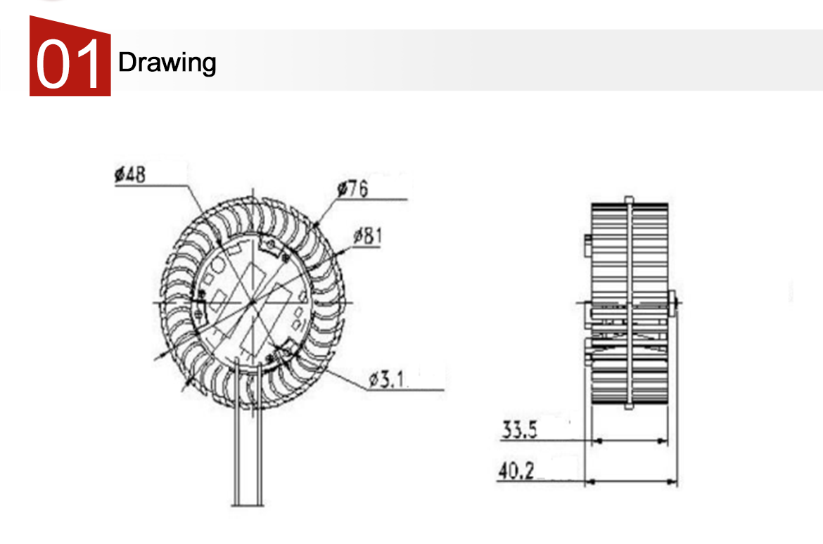 High Effiiciency Brushless DC Hair Dryer Motor