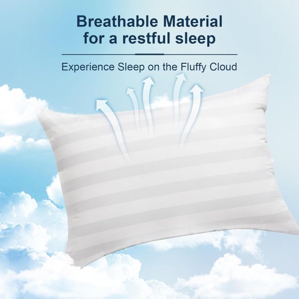 Hotel Collection Queen Size Pillows Set of 2 3D Down Alternative for Restful Sleep