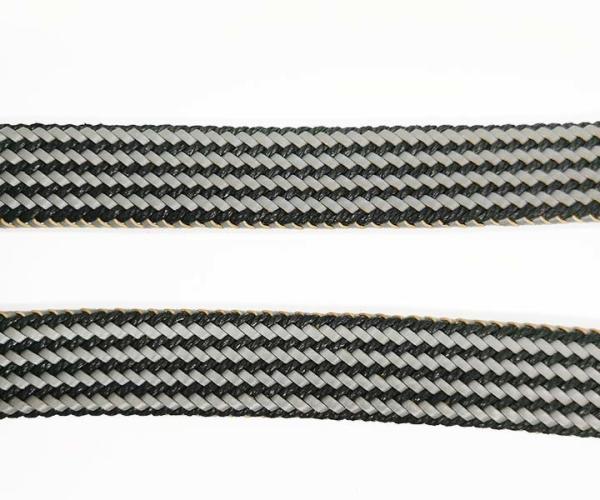 Braided 110cm Length Mens Elastic Stretch Belts With Leather Trim