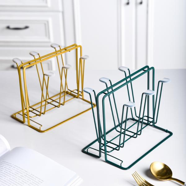 Golden SS W140mm Cup Hanging Stand , 6KG Loading Kitchen Wine Glass Rack