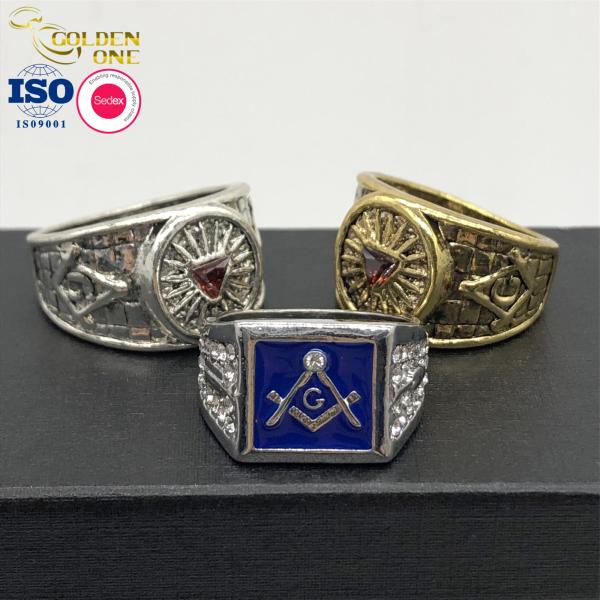 Custom Logo Sports Championship Rings Gold Plated Metal Zinc Alloy Soft Enamel