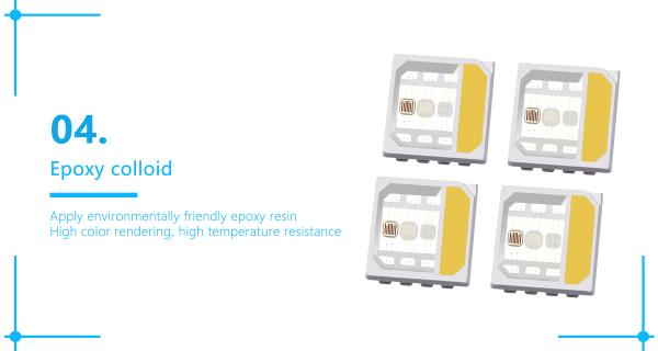 o diodo emissor de luz de 2W 3W 4W SMD lasca 620-630nm 520-530nm 450-470nm 6000-7000K 70-90lm