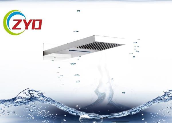 230x530mm Solid Square Ultra Thin Brushed 304 Stainless Steel Waterfall Shower Sprinkler  Head