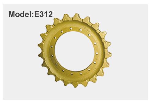 E312 Piñón de mando de excavadora 312-30-00010 Patrón de orejeta de 8 pernos