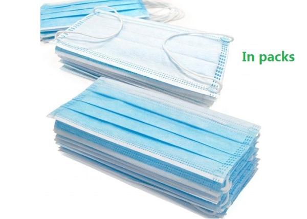 3 Ply Earloop Surgical Mouth Mask Ce Approved 50pcs Per Box Packaging