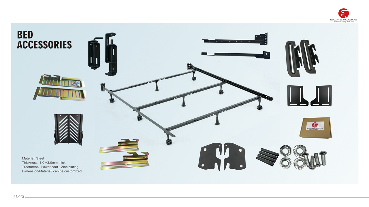 Структуры Торт-на Footboard Расширение скобки Установка комплект 2 0,3-3 мм толщины